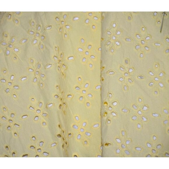 NWT Blueberi Boulevard Girls 12M Yellow Eyelet Lace Dress Plaid Belt with Daisy - Picture 5 of 12